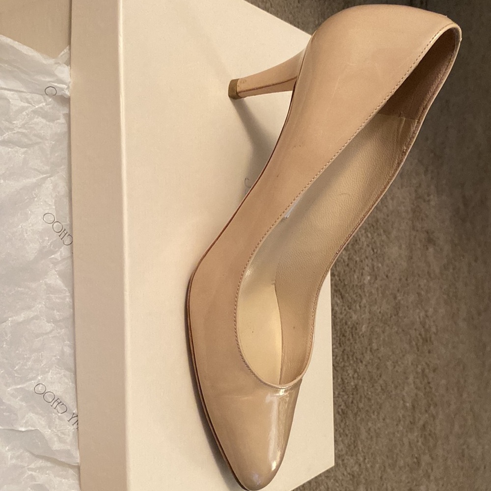 Like new-Jimmy Choo-nude patent heels